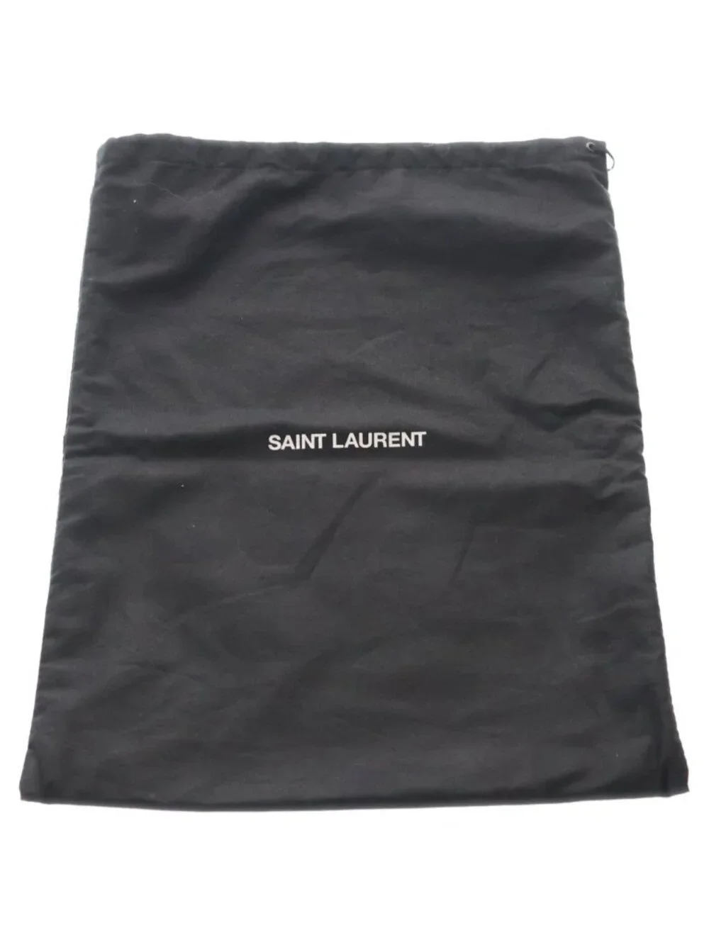 Saint Laurent Paris YSL Monogram Clutch Black Leather Silver - Picture 7 of 7